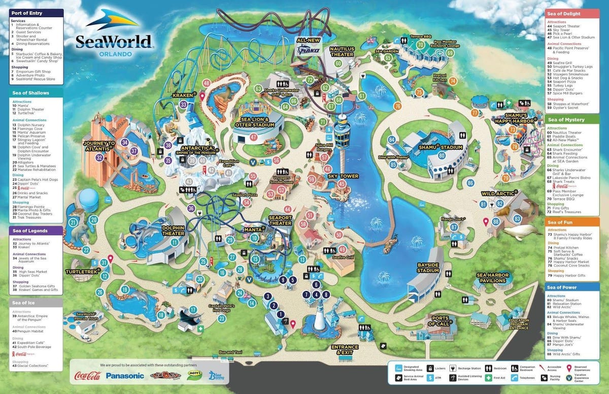 નકશો Seaworld