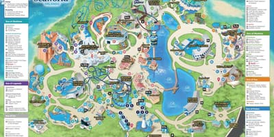 નકશો Seaworld ઓર્લાન્ડો